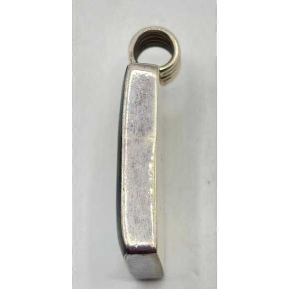 Sterling Silver Abalone Shell Pendant Rectangular 925 - Picture 3 of 5